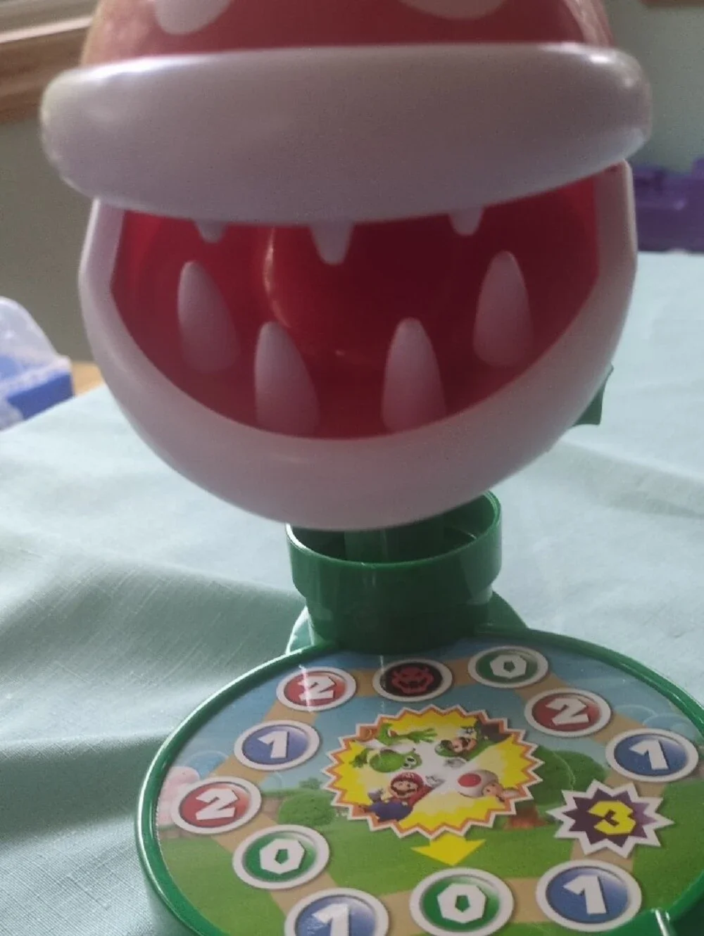 Nintendo Red & White Piranha Plant Playset with Green Base and Mario & Luigi